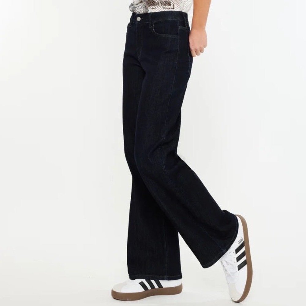 KanCan Norie Essentials Dark Wash‎ Wide Leg Denim Jeans Womens Size 7 27